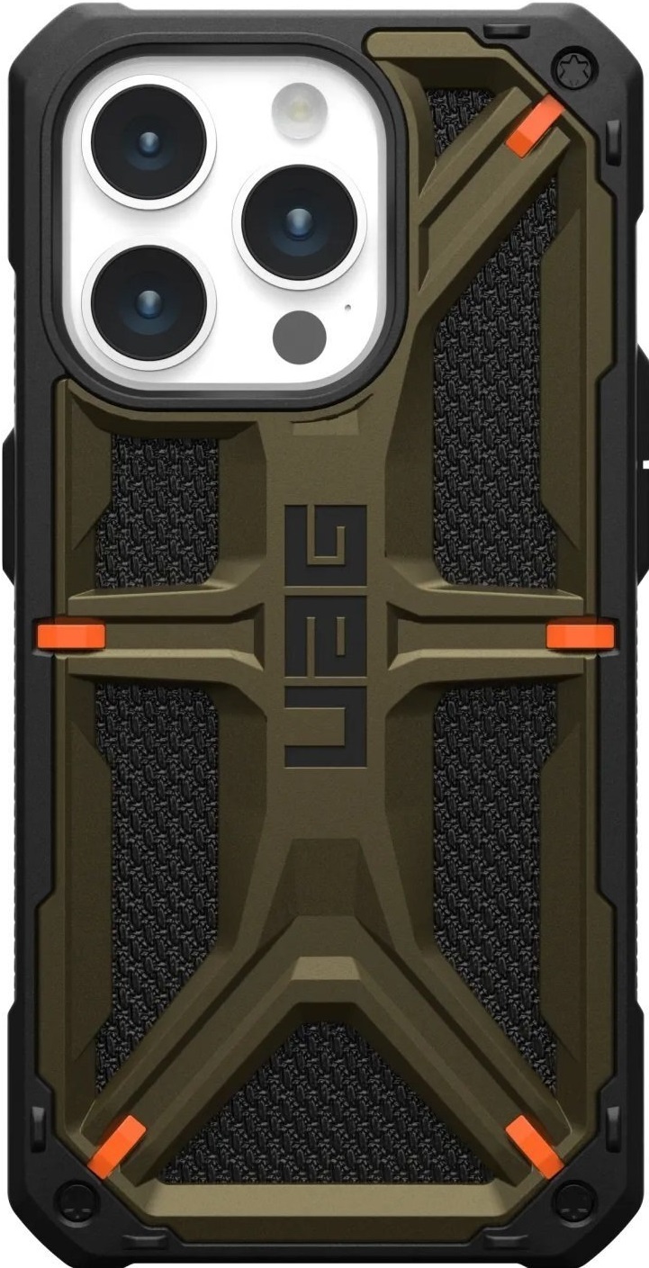 Чехол для смартфона UAG for Apple iPhone 15 Pro Max Monarch, Kevlar Elemental Green (11429811397B) - Фото 1