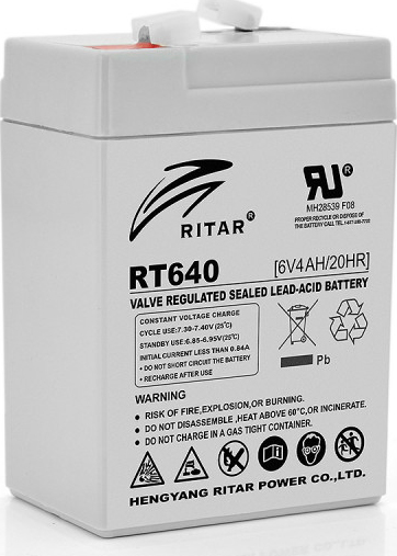 Аккумулятор для ИБП Ritar AGM 6V-4Ah (RT640) - Фото 1