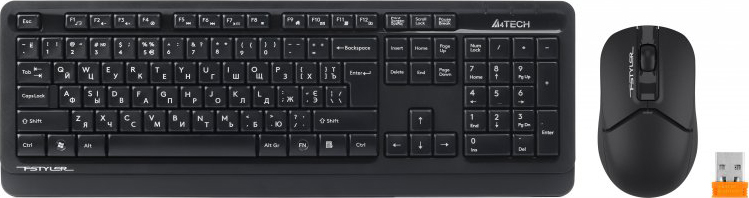 Клавиатура+мышь беспроводная A4tech FG1012 Black USB - Фото 1