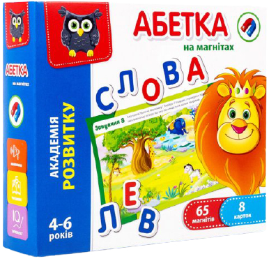 Настільна гра магнітна (5-7 років) Vladi Toys Азбука, укр. (VT5411-03) - Фото 1