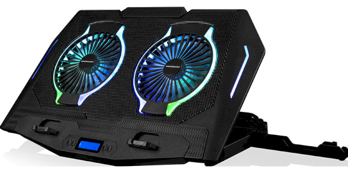 Підставка під ноутбук охолоджуюча Modecom Silent Fan MC-CF-21-RGB (PL-MC-CF-21-RGB) - Фото 1
