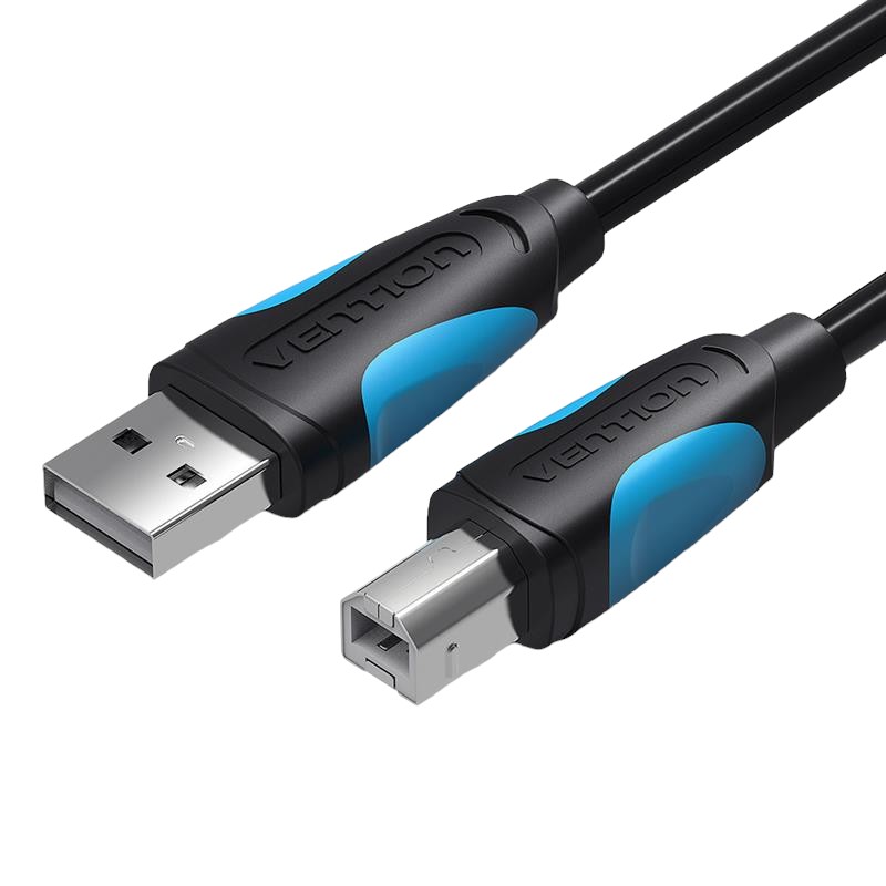 Кабель USB type A - USB type B Vention USB - USB Type-B (M/M) 2m Black (VAS-A16-B200) - Фото 1