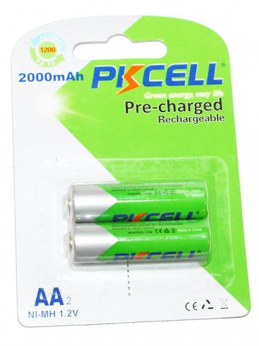 Аккумулятор тип AA PKCELL Ni-MH AA/HR06 2000 mAh BL 2 шт. (PC/AA2000-2BA/09327) - Фото 1
