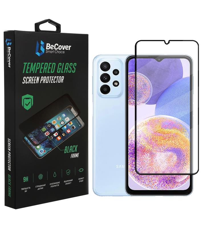 Защитное стекло для смартфона BeCover for Samsung Galaxy A23 SM-A235 Black (707355) - Фото 1