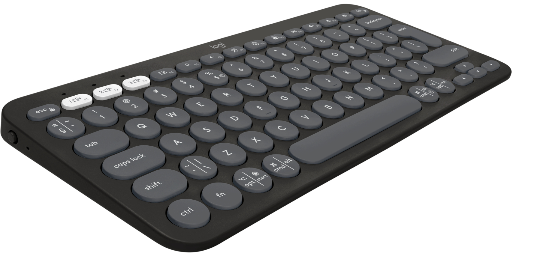 Клавиатура беспроводная Logitech K380s Pebble Keys 2 Graphite Bluetooth (920-011851) - Фото 1