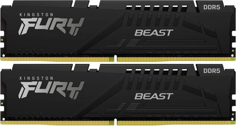 Память DDR Kingston DDR5 2x16GB/6800 Fury Beast Black (KF568C34BBK2-32) - Фото 1