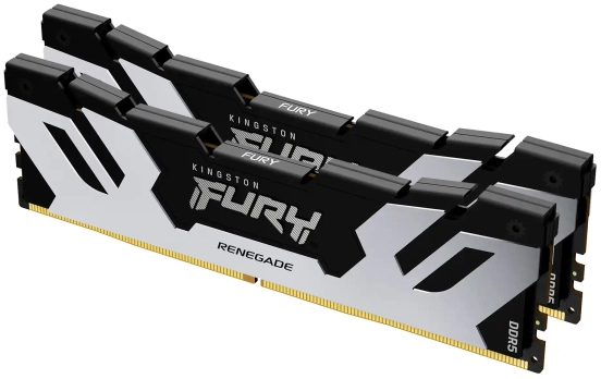 Память DDR Kingston Fury DDR5 32GB 2x16GB 8000MHz Renegade Silver (KF580C38RSK2-32) - Фото 1