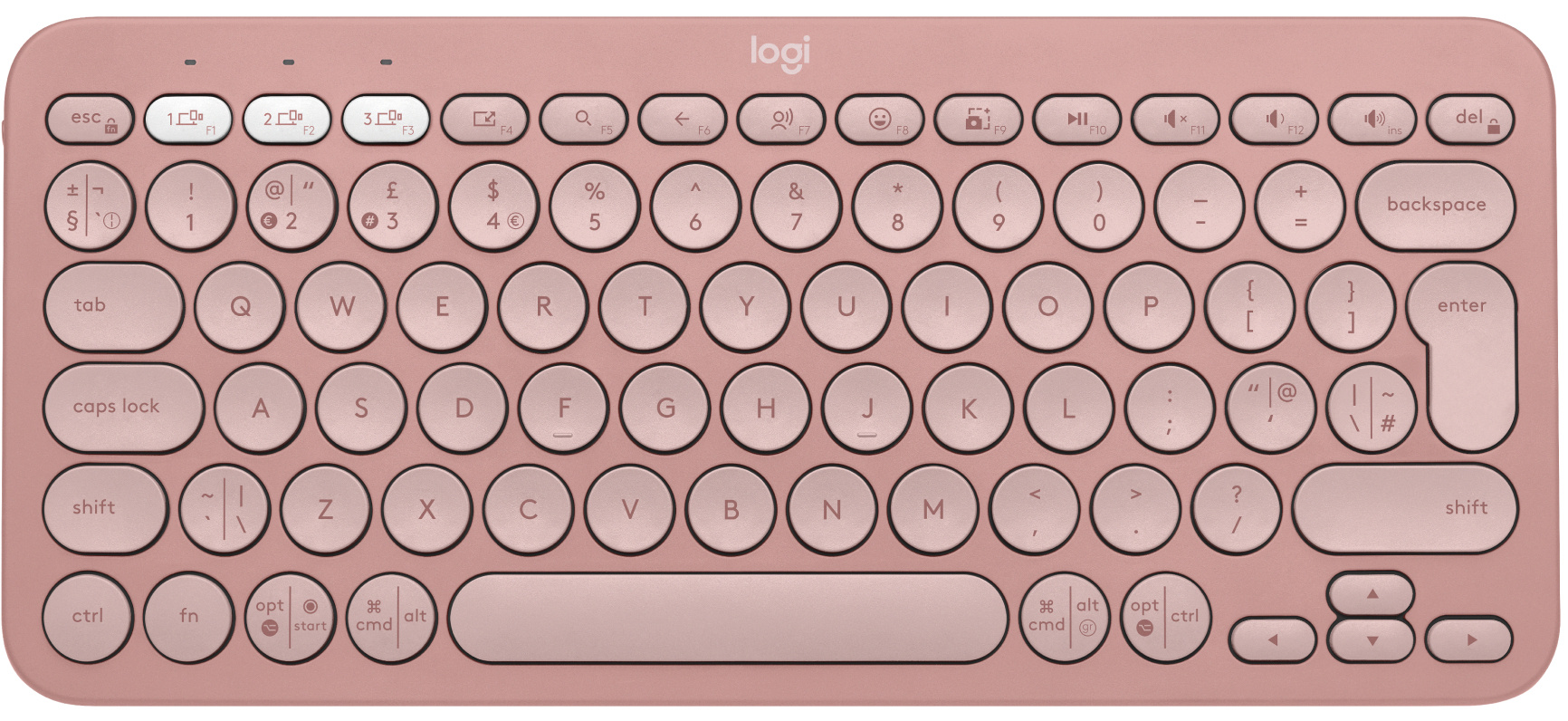 Клавиатура беспроводная Logitech K380s Pebble Keys 2 Rose Bluetooth (920-011853) - Фото 1