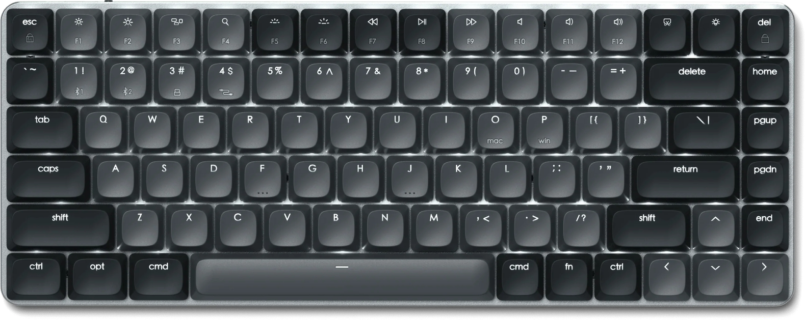 Клавиатура беспроводная Satechi SM1 Slim Mechanical Backlit Bluetooth Keyboard Dark (ST-KSM1DK-EN) - Фото 1