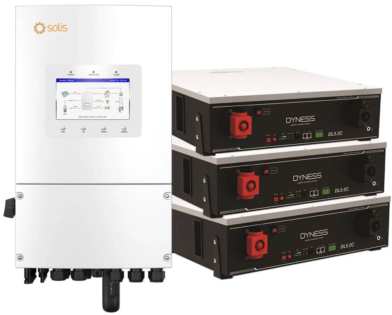 Система хранения энергии Solis S6-EH1P8K-L-PLUS-LDY15.36K1-LFP - Фото 1