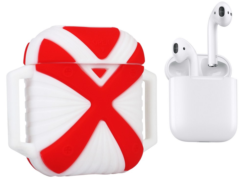 Чехол для наушников i-Smile X-HuWei for Apple AirPods IPH1443 Red+White (702334) - Фото 1