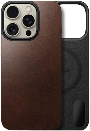 Чохол для смартфону Nomad Magnetic Rustic Brown Horween for iPhone 16 Pro (NM01362685) - Фото 1