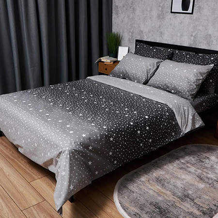 Комплект постельного белья детский Moon&Star 110х140 нав. 2х50х70 Night Sky Бязь Gold Люкс (MS-830000255) - Фото 1