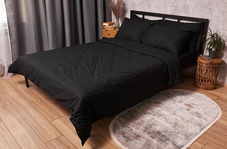 Комплект постельного белья Moon&Star Бязь Gold Люкс Black 180х220 см нав. 50х70 2 шт. (MS-880000016) - Фото 1