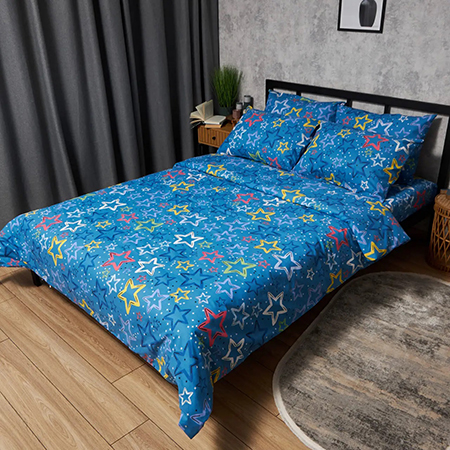 Комплект постельного белья Moon&Star Бязь Gold Люкс Galaxy Dreams 200х220 нав. 4х50х70 (MS-820009288) - Фото 1