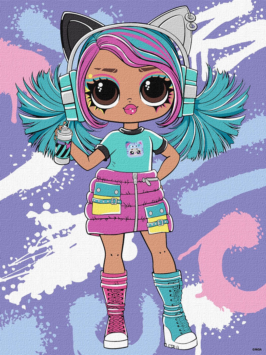 Картина по номерам Ideyka для детей "Tweens LOL Skate Dance Emma Emo" 30х40 см (KHO1212) - Фото 1