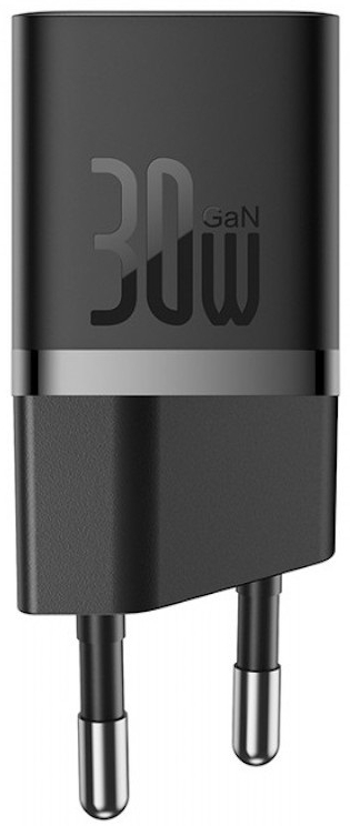Мережевий зарядний пристрій Baseus GaN5 Fast Charger(mini) 1C 30W EU Cluster Black (P10110902113-00) - Фото 1