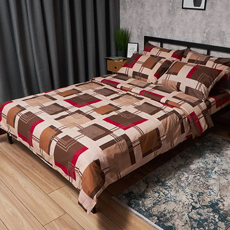 Комплект постільної білизни Moon&Star Бязь Gold Люкс Retro Geometry 160х220х2 нав. 4х50х70 (MS-820006718) - Фото 1