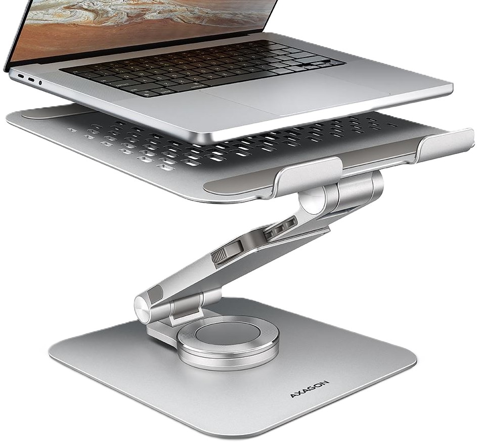 Підставка під ноутбук AXAGON STND-LR 10" - 17.3" Silver (STND-LR) - Фото 1