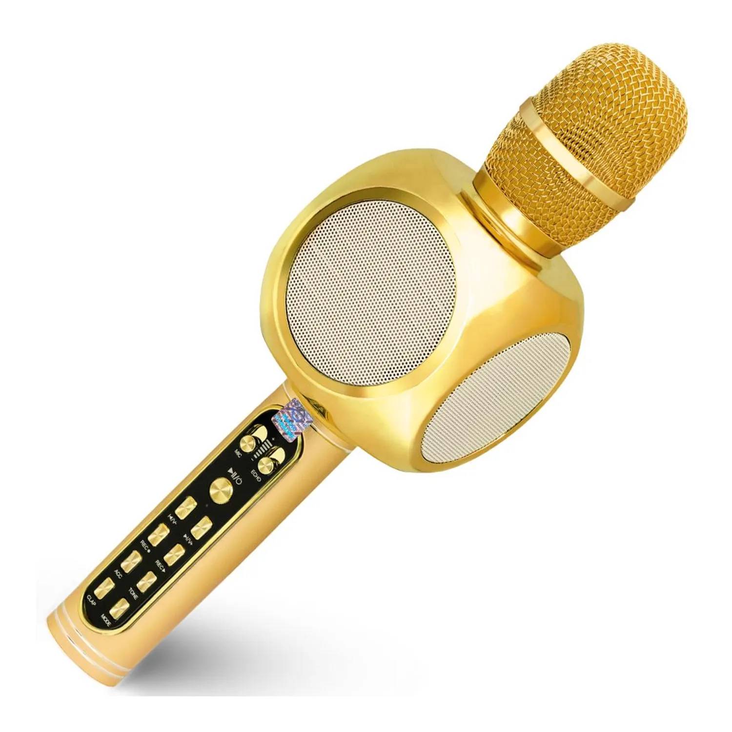Микрофон вокальный беспроводной Magic Karaoke YS-90 Pro Gold - Фото 1