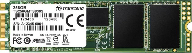 SSD-накопитель внутренний Transcend MTS830S 256GB M.2 2280 SATAIII TLC (TS256GMTS830S) - Фото 1