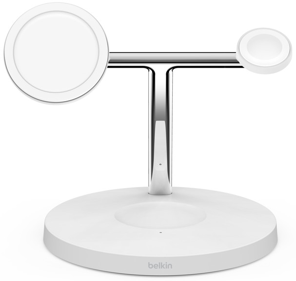 Беспроводное зарядное устройство Belkin MagSafe 3in1 Wireless Charger White (WIZ017VFWH) - Фото 1