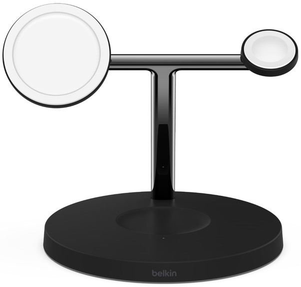Беспроводное зарядное устройство Belkin MagSafe 3in1 Wireless Charger Black (WIZ017VFBK) - Фото 1