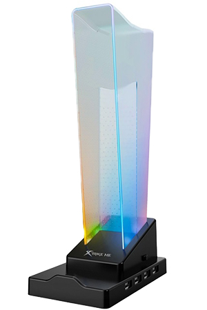 Подставка для наушников XTRIKE ME RGB 4xUSB2.0 HUB 1.5m Black (HT-09) - Фото 1