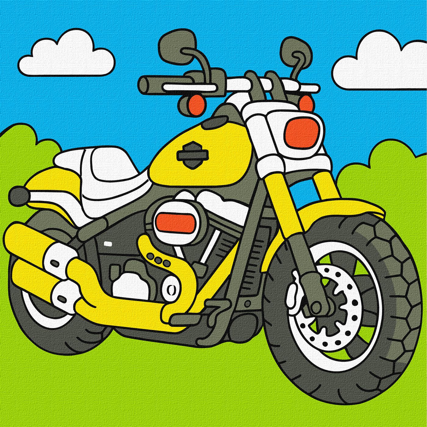 Картина по номерам Ideyka Мечта маленького байкера 25х25 см (KHO1331) - Фото 1