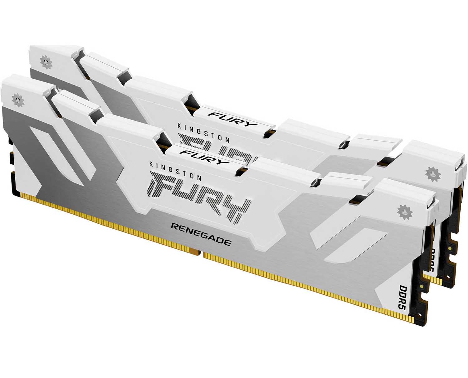 Память DDR Kingston Fury Renegade White DDR5 2x16GB/6800 (KF568C36RWK2-32) - Фото 1