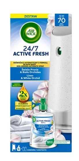 Освежитель воздуха для комнаты Air Wick Active Fresh Автоматический  утренняя свежесть и цветы орхидеи 228 мл - Фото 1