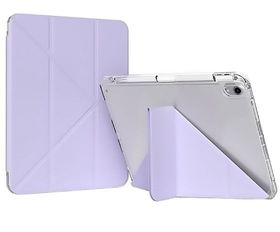 Чехол для планшета BeCover Ultra Slim Origami Transparent с креплением Apple iPad 10.9" (2022/2024)/iPad (А16) 2025 11" Purple (712941) - Фото 1