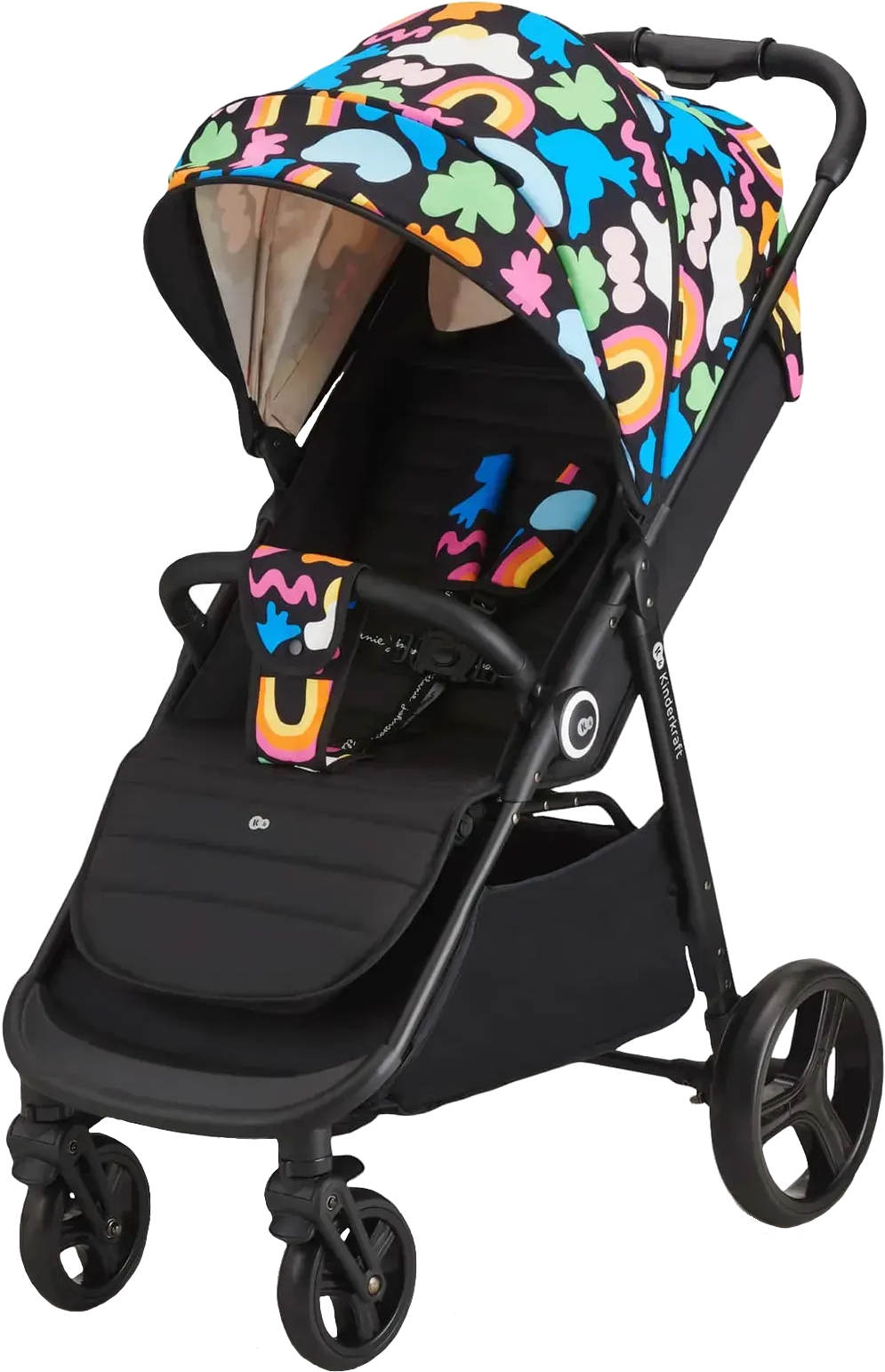 Коляска прогулочная Kinderkraft Grande Plus Happy Shapes (KSGRAN00HAP0000) - Фото 1