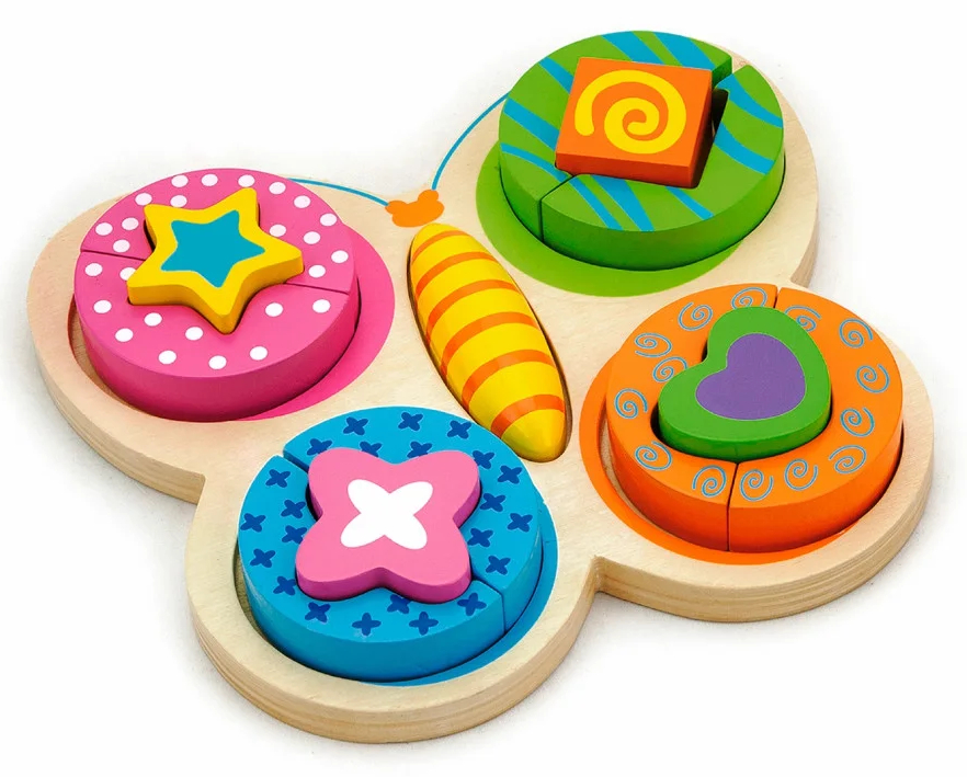 Пазли дерев'яні (3-4 роки) Viga Toys Метелик (59924) - Фото 1