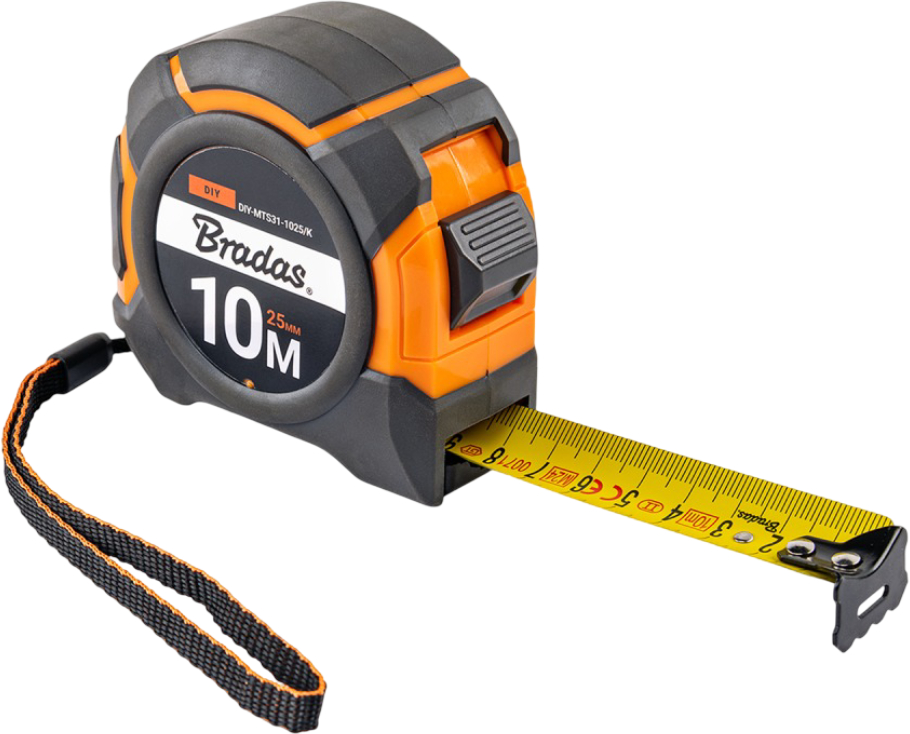 Купить Рулетка BRADAS SNAP soft 10 м/25 мм (DIY-MTS31-1025/K) - Фото 1 Рулетка BRADAS SNAP soft 10 м/25 мм (DIY-MTS31-1025/K) - Фото 1