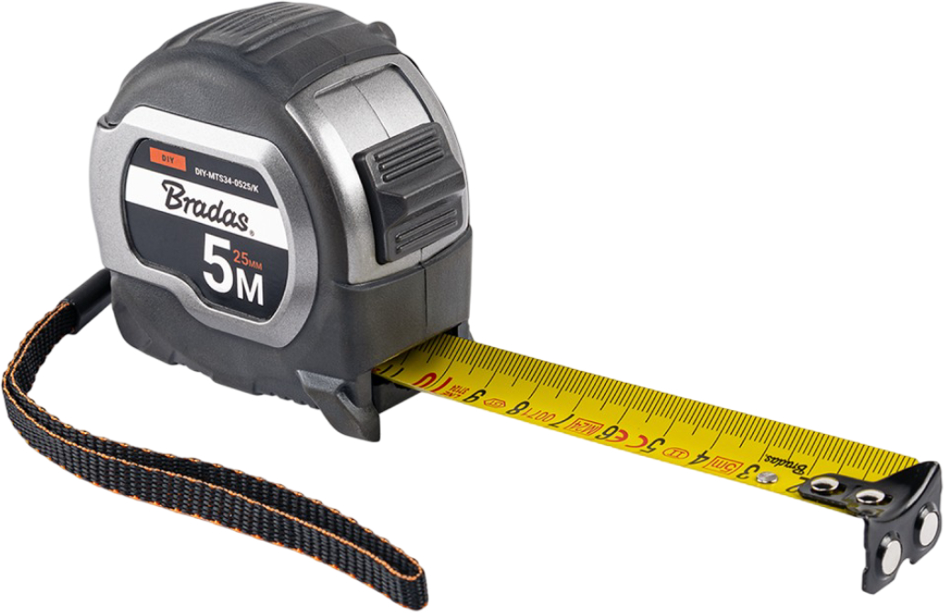 Рулетка BRADAS COAL soft 5 м/25 мм (DIY-MTS34-0525/K) - Фото 1