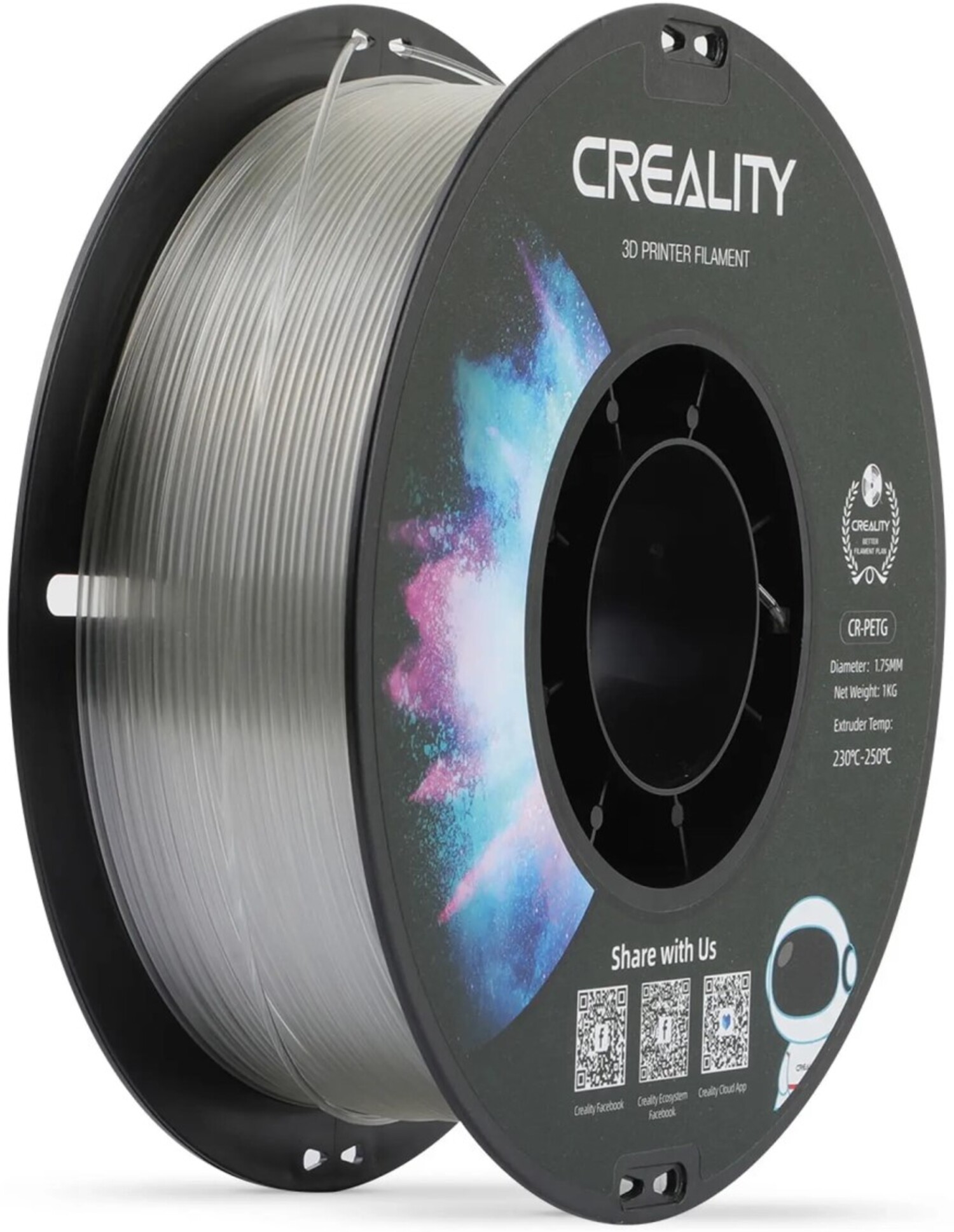 Нитка для PETG-картриджа Creality Filament 1.75 мм 1 кг (3301030037) - Фото 1