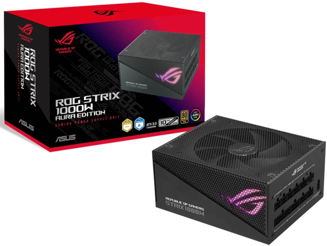 Блок живлення для ПК Asus ROG STRIX 1000W 80+ Gold (ROG-STRIX-1000G-AURA) - Фото 1