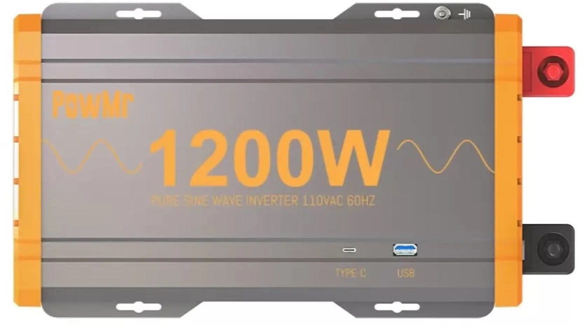 Інвертор автомобільний PowMr 12V 220V 1200W (POW-HV12 K-12V) - Фото 1