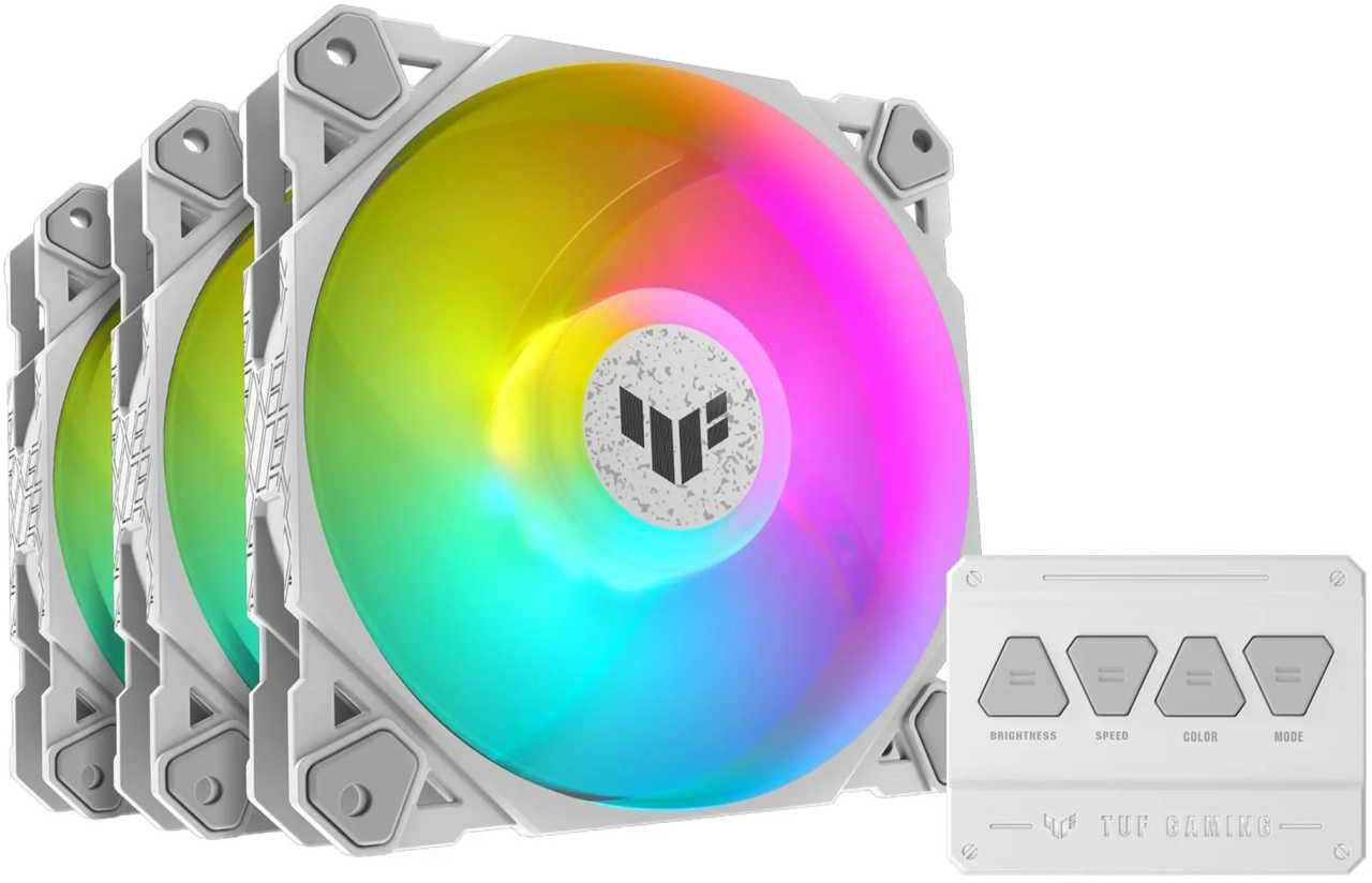 Корпусный вентилятор Asus TUF GAMING TF120 ARGB 3IN1 White - Фото 1