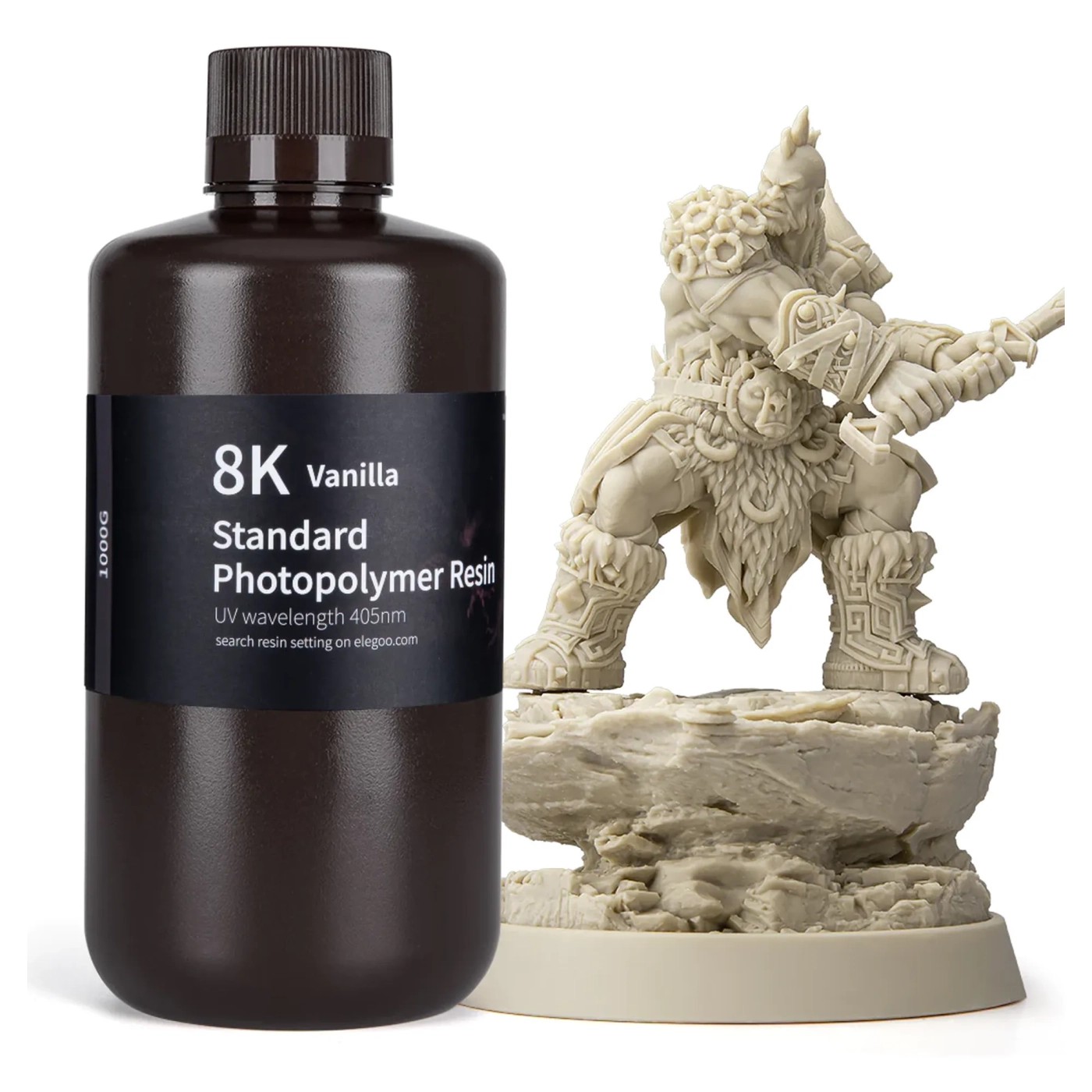 Резиновый фотополимер Elegoo Standard Resin 8K 1 кг Vanilla (50.103.0130) - Фото 1