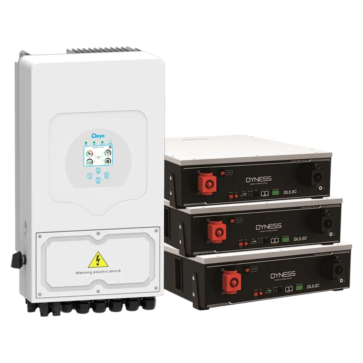 Система хранения энергии Deye SUN-6K-SG03LP1-EU-3DY15.36K-LFP-W - Фото 1