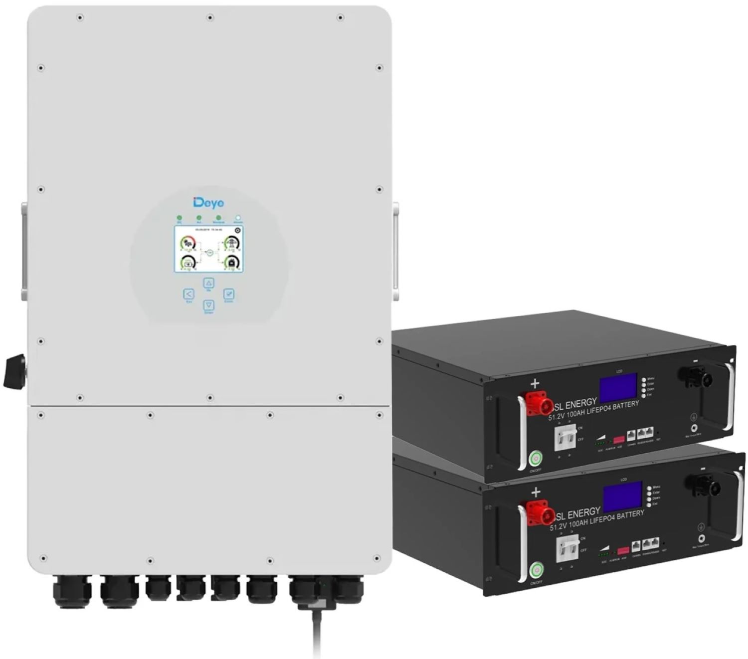 Система хранения энергии Deye SUN-10K-SG02LP1-EU-AM3-2GS10.24K-LFP - Фото 1