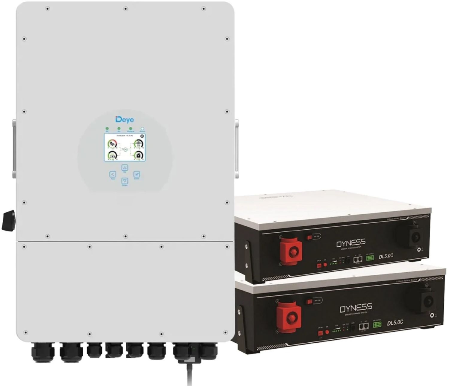 Система хранения энергии Deye SUN-10K-SG02LP1-EU-AM3-2DY10.24K-LFP-W - Фото 1