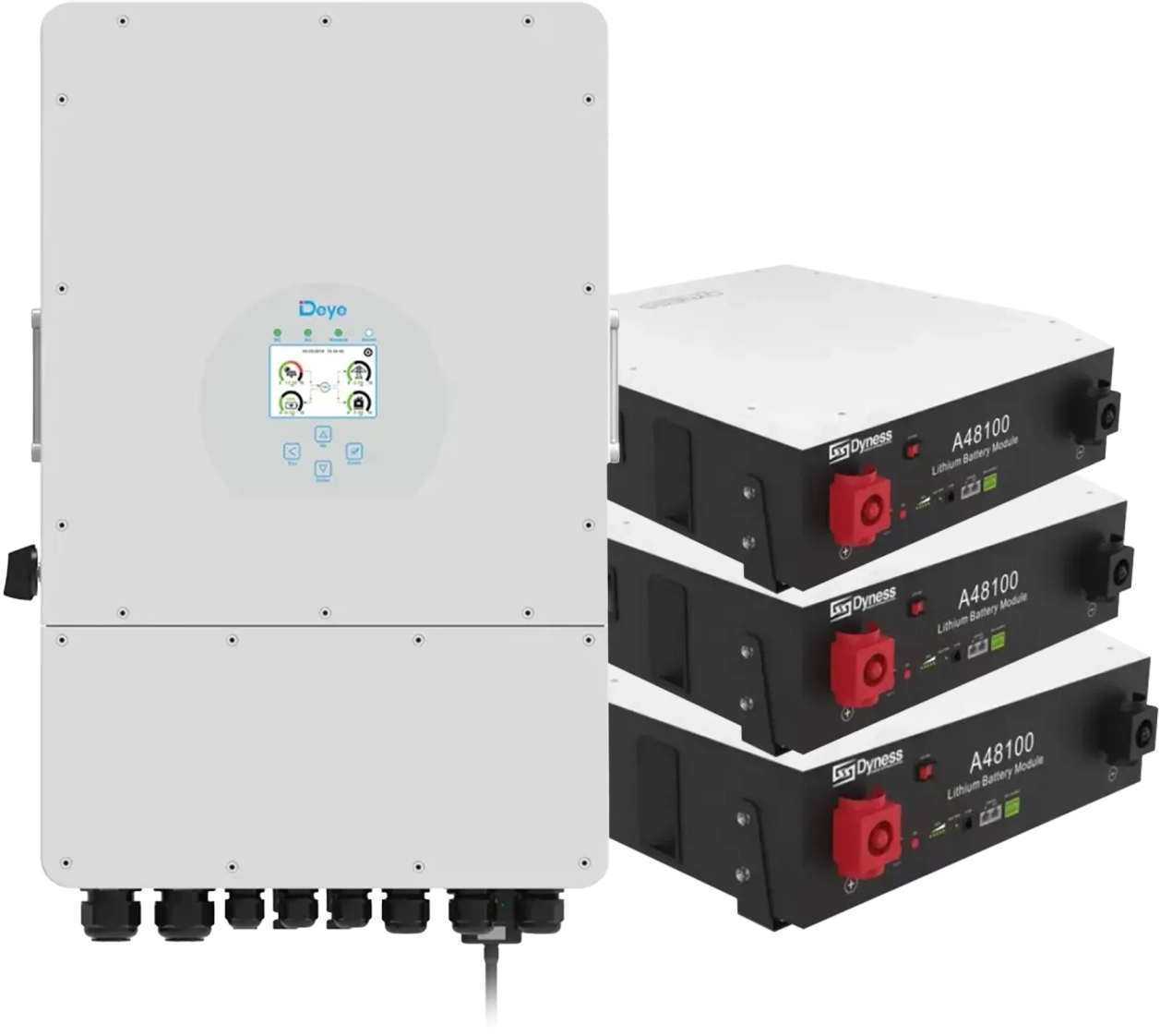 Система хранения энергии Deye SUN-10K-SG04LP3-EU-3DY14.4K-LFP-W - Фото 1