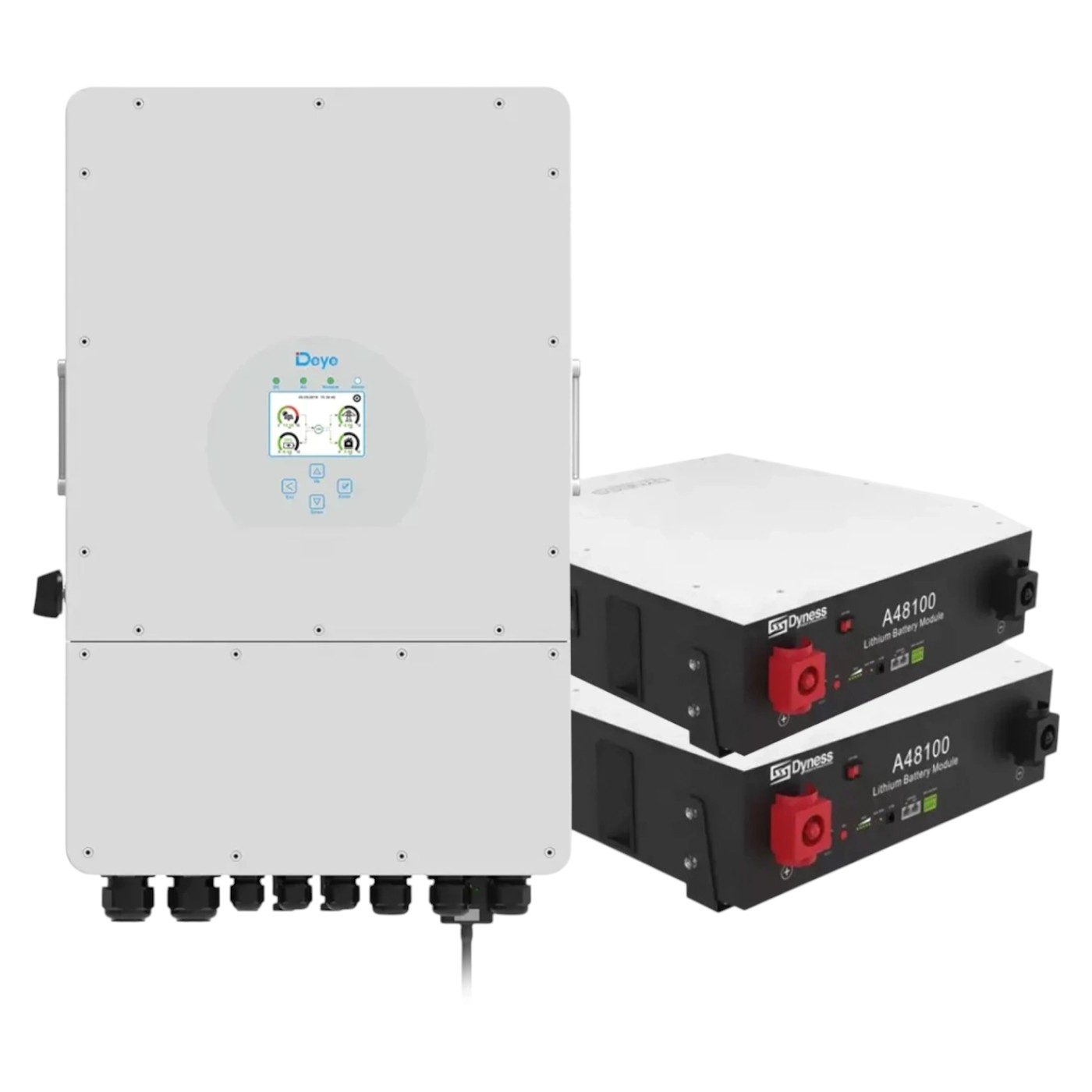Система хранения энергии Deye SUN-8K-SG01LP1-EU-2DY9.6K-LFP-W - Фото 1