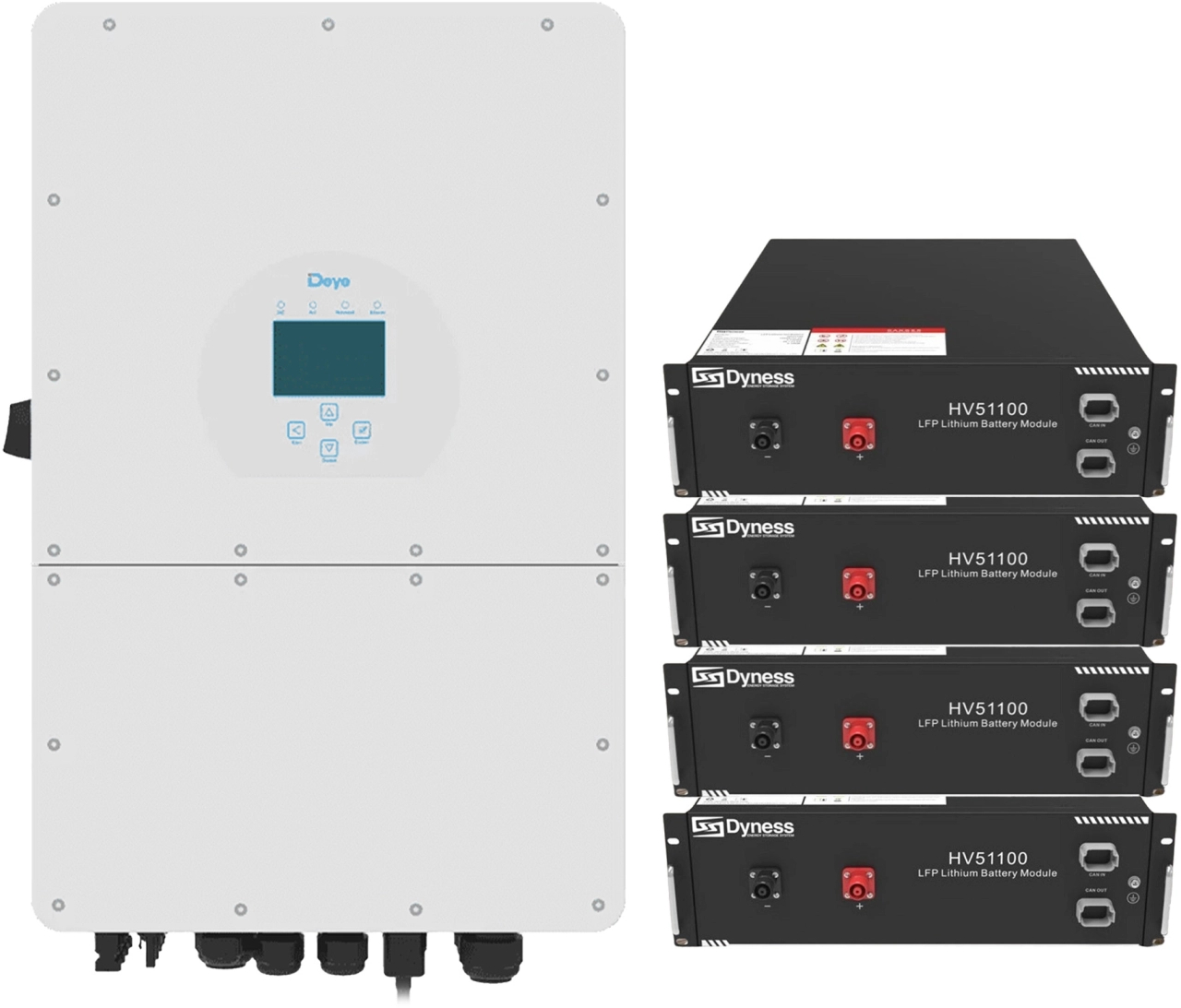 Система хранения энергии Deye SUN-15K-SG01HP3-EU-AM2-HV51100-4-20.48kW-LFP - Фото 1