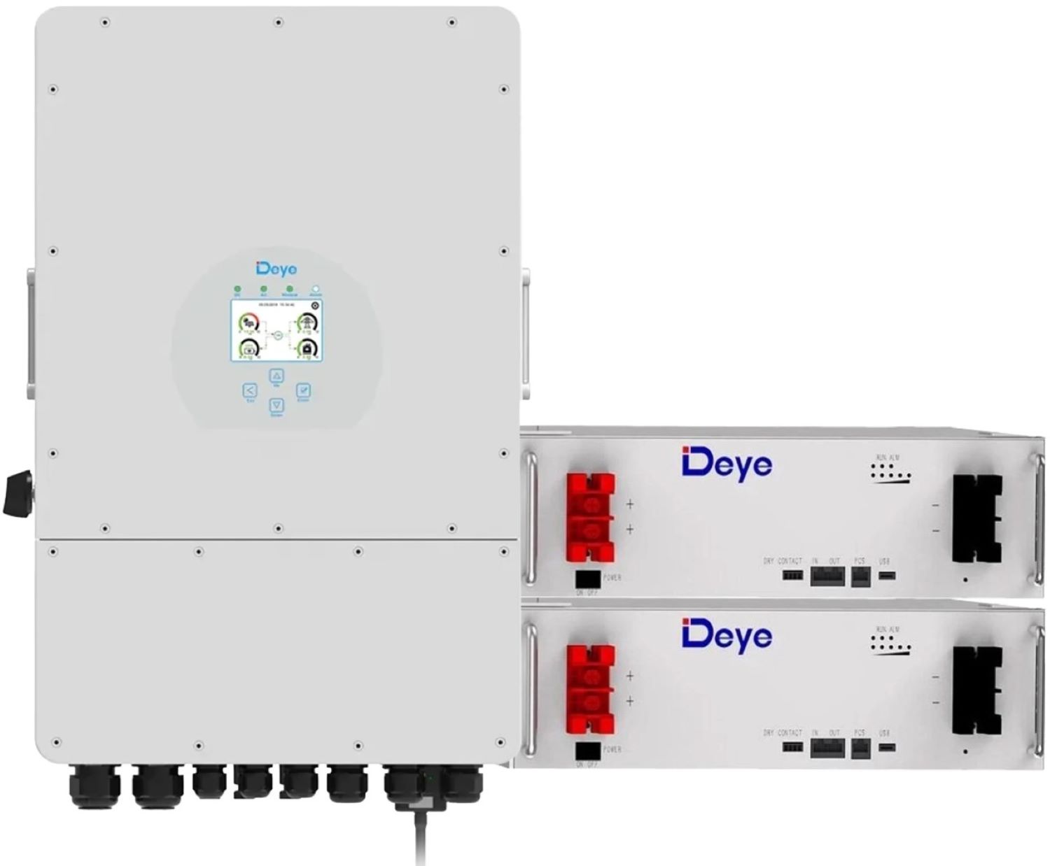 Система хранения энергии Deye SUN-10K-SG02LP1-EU-AM3-2DE10.24K-LFP - Фото 1