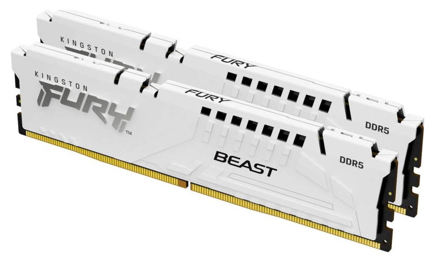 Купити Память DDR Kingston FURY Beast White DDR5-6000 64GB (2x32GB) (KF560C30BWK2-64) - Фото 1 Память DDR Kingston FURY Beast White DDR5-6000 64GB (2x32GB) (KF560C30BWK2-64) - Фото 1