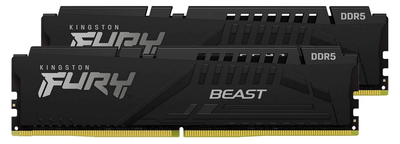 Память DDR Kingston FURY Beast Black DDR5 6400 64GB (2x32GB) (KF564C32BBEK2-64) - Фото 1